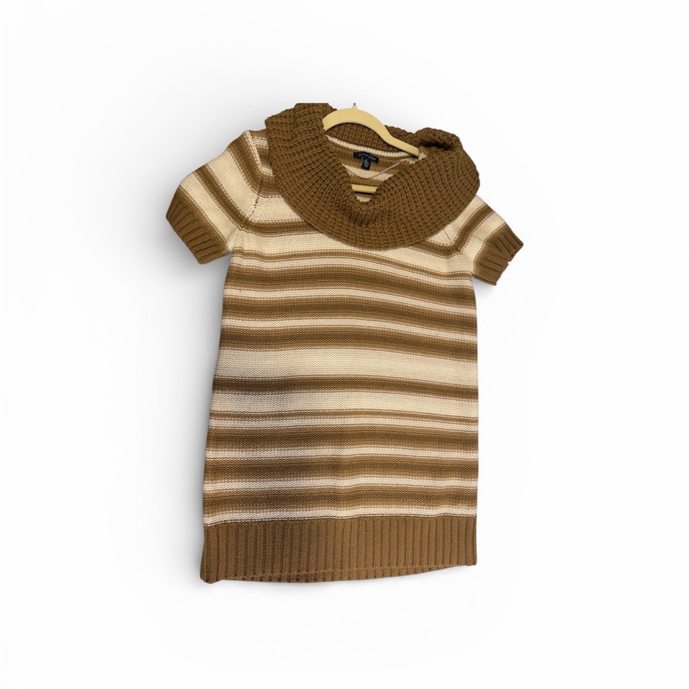 Tommy Hilfiger Brown and Cream Knit Sweater